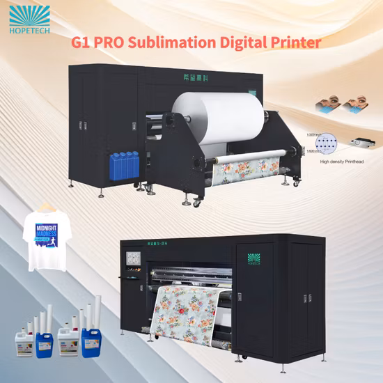 Digital Sublimation Textile Printer with 12 Kyocera Printing Heads